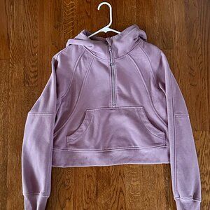 Half-Zip Hoodie Cropped Sweatshirt Size M Like New
